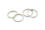 Silver Circle Connector, 24 Silver Tone Circle Connectors, Rings, Findings (20x2x0.8mm) BS 2095
