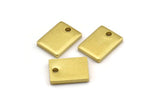Brass Rectangle Bar, 6 Raw Brass Rectangle Tags with 1 Hole  (20x15x3mm) Y220