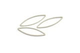 Silver Marquise Connectors, 50 Silver Tone Marquise Shaped Connectors (28x9x1mm) BS 2106