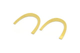 Brass Blank, 12 Raw Brass, Brass Blanks, U Shaped Blanks, Brass Semi Circle Blanks (23x4x0.60mm) A4460
