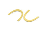 Brass Blank, 24 Raw Brass, Brass Blanks, U Shaped Blanks, Brass Semi Circle Blanks (16x2.5x0.60mm) A4471