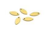 Brass Marquise Charm, 50 Raw Brass Oval Shaped Charms With 1 Hole (11x5x0.80mm) A4190