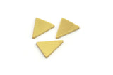 Brass Triangle Blank, 24 Raw Brass Triangle Shaped Blanks, Stamping Blanks (10x9x1mm) A4191