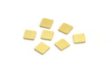 Brass Square Blank, 50 Raw Brass Square Shaped Blanks, Stamping Blanks (6x0.80mm) A4188