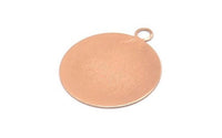 Rose Gold Round Tag,2 Rose Gold Plated Brass Textured Round Stamping Blanks With 1 Loop,Earrings,Pendants (35x30x0,50mm) D0734 Q0769