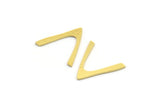 Brass Blank, 50 Raw Brass, Brass Blanks, V Shaped Blanks (13x14x0.60mm) A4485