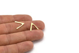 Brass Blank, 50 Raw Brass, Brass Blanks, V Shaped Blanks (13x14x0.60mm) A4485