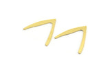 Brass Blank, 24 Raw Brass, Brass Blanks, V Shaped Blanks (18x18.5x0.60mm) A4481