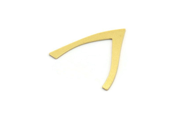 Brass Blank, 24 Raw Brass, Brass Blanks, V Shaped Blanks (23x23x0.60mm) A4479