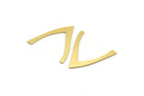 Brass Blank, 24 Raw Brass, Brass Blanks, V Shaped Blanks (23x23x0.60mm) A4479