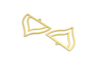 Brass Triangle Charm, 12 Raw Brass Triangle Shaped Charms With 1 Loop (24x28x0.60mm) A4475