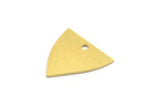 Brass Triangle Charm, 12 Raw Brass Triangle Shaped Charms With 1 Hole, Brass Stamping (15.5x16x0.60mm) A4474