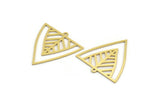 Brass Triangle Charm, 12 Raw Brass Triangle Shaped Charms With 1 Loop (28x27x0.60mm) A4494