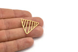 Brass Triangle Charm, 12 Raw Brass Triangle Shaped Charms With 1 Loop (28x28x0.60mm) A4487