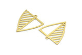 Brass Triangle Charm, 12 Raw Brass Triangle Shaped Charms With 1 Loop (26x23x0.60mm) A4496