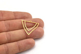 Brass Triangle Charm, 24 Raw Brass Triangle Shaped Charms With 1 Loop (28x26x0.60mm) A4476