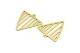 Brass Triangle Charm, 24 Raw Brass Triangle Shaped Charms With 1 Loop (20x19x0.60mm) A4499