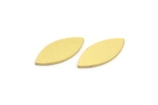 Brass Marquise Blank, 24 Raw Brass Tiny Marquise Blanks, Stamping Blanks (17x8x0.80mm) A4193