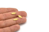 Brass Marquise Charm, 50 Raw Brass Oval Shaped Charms With 1 Hole (13x5x0.60mm) A4199