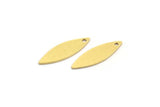 Brass Marquise Charm, 24 Raw Brass Oval Shaped Charms With 1 Hole (18x6x0.60mm) A4194