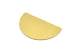 Semi Circle Blank, 4 Raw Brass Half Moon Blanks, Stamping Blanks (20x33x0.80mm) A4201
