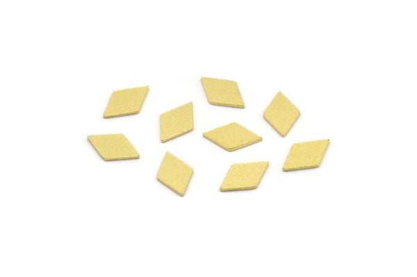 Brass Diamond Blank, 100 Raw Brass Diamond Blanks (9x6x0.60mm) A4192