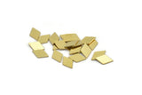 Brass Diamond Blank, 100 Raw Brass Diamond Blanks (9x6x0.60mm) A4192