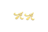 Brass Ethnic Charm, 50 Raw Brass Ethnic Motif Charms, Earring Charms (15x15x0.60mm) A4247