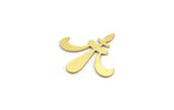 Brass Ethnic Charm, 24 Raw Brass Ethnic Motif Charms, Earring Charms (20x20x0.60mm) A4246