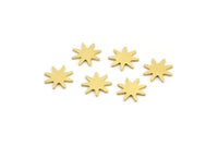 Brass Star Blank, 250 Raw Brass Star Blanks, Earrings, Findings (7x0.60mm) D1188