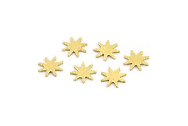 Brass Star Blank, 250 Raw Brass Star Blanks, Earrings, Findings (7x0.60mm) D1188