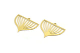 Brass Triangle Charm, 10 Raw Brass Triangle Shaped Charms With 1 Loop (26x30x0.60mm) A4506