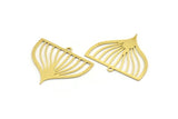 Brass Triangle Charm, 10 Raw Brass Triangle Shaped Charms With 1 Loop (26x30x0.60mm) A4506