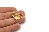 Brass Triangle Charm, 10 Raw Brass Triangle Shaped Charms With 1 Loop (26x30x0.60mm) A4506