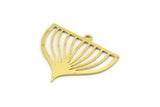 Brass Triangle Charm, 12 Raw Brass Triangle Shaped Charms With 1 Loop (22.5x25.5x0.60mm) A4507