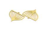 Brass Triangle Charm, 12 Raw Brass Triangle Shaped Charms With 1 Loop (22.5x25.5x0.60mm) A4507