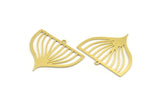 Brass Triangle Charm, 8 Raw Brass Triangle Shaped Charms With 1 Loop (30x35x0.60mm) A4503
