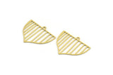 Brass Triangle Charm, 24 Raw Brass Triangle Shaped Charms With 1 Loop (21.5x26x0.60mm) A4504