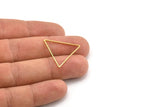 Brass Triangle Ring, 24 Raw Brass Triangle Rings, Triangle Connectors (23x27x1mm) A4241