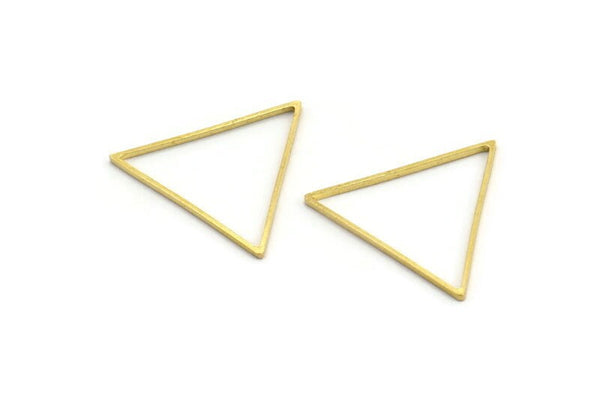 Brass Triangle Ring, 24 Raw Brass Triangle Rings, Triangle Connectors (21.5x25x1mm) A4240