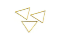Brass Triangle Ring, 24 Raw Brass Triangle Rings, Triangle Connectors (21.5x25x1mm) A4240