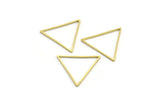 Brass Triangle Ring, 24 Raw Brass Triangle Rings, Triangle Connectors (21.5x25x1mm) A4240