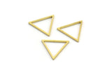 Brass Triangle Ring, 50 Raw Brass Triangle Rings, Triangle Connectors (12x14x1mm) A4237