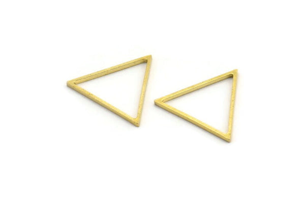 Pirinç Üçgen Halka, 50 Ham Pirinç Üçgen Halka, Üçgen Bağlantı Elemanları (14,5x17x1 mm) A4236