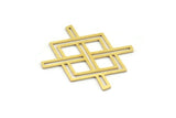 Brass Ethnic Charm, 10 Raw Brass Ethnic Motif Charms, Earring Charms (22x28x0.60mm) A4259