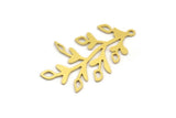 Brass Flower Charm, 8 Raw Brass Flower Shaped Charms With 1 Loop, Findings (36x22x0.60mm) A4542