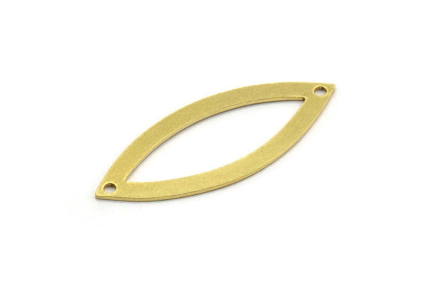 Pirinç Markiz Tılsımı, 2 Delikli 12 Ham Pirinç Markiz Tılsımı, Bağlantı Elemanları (39x15x0,80 mm) A4540
