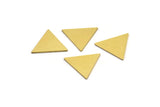 Brass Triangle Blank, 24 Raw Brass Triangle Blanks, Stamping Blanks (14x13x0.60mm) A4532