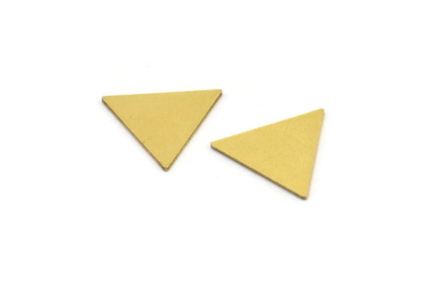 Brass Triangle Blank, 24 Raw Brass Triangle Blanks, Stamping Blanks (14x13x0.60mm) A4532