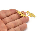 Brass Sword Charm, 10 Raw Brass Snake Sword Charms With 1 Loop, Earrings (31x14x0.60mm) A4558